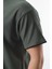 Haki Nakış Detaylı Erkek Şort T-Shirt Takım E7305 3