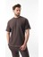Kahverengi Nakış Detaylı Erkek Şort T-Shirt Takım E7305 4