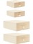 4'lü Bej Balıksırtı Destekli Hurç Set 2 Adet 31 x 38 x 12 + 45 x 55 x 18 cm 2