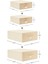 4'lü Bej Balıksırtı Destekli Hurç Set 2 Adet 31 x 38 x 12 + 45 x 55 x 18 cm 3