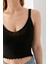 Petek Örgülü Askılı Crop Top, Body, Şık Rahat V Yaka Fitilli Kolsuz T-Shirt Krop, Askılı Krop, Top. 3