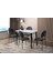 Mini 60 x 100 Milano Açık Gri Mdf Ortadan Açılır Masa 4 Adet Suna Sandalye 1