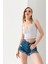 Petek Örgülü Askılı Crop Top, Body, Şık Rahat V Yaka Fitilli Kolsuz T-Shirt Krop, Askılı Krop, Top. 3