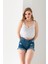 Petek Örgülü Askılı Crop Top, Body, Şık Rahat V Yaka Fitilli Kolsuz T-Shirt Krop, Askılı Krop, Top. 4