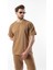 Kapüçino Overfit Baskılı Erkek Şort T-Shirt Takım E7302 4
