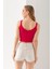 Petek Örgülü Askılı Crop Top, Body, Şık Rahat V Yaka Fitilli Kolsuz T-Shirt Krop, Askılı Krop, Top. 4