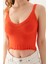 Petek Örgülü Askılı Crop Top, Body, Şık Rahat V Yaka Fitilli Kolsuz T-Shirt Krop, Askılı Krop, Top. 2