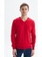 Erkek Slim Fit Basic V Yaka Triko Kazak K9KRO0852 1