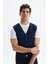 Erkek Slim Fit Basic %100 Pamuk Triko Yelek K9KRO0853 2
