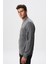 Erkek Slim Fit Scuba Su Geçirmeyen Kumaş Basic Kol Cepli Tam Fermuar Kolej Yaka Sweatshirt K28324988301 4