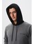 Erkek Slim Fit Basic Kanguru Cepli Su Geçirmeyen Scuba Kumaş Interlok Kapşonlu Sweatshirt K28254988601 2