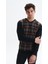 Erkek Slim Fit Likralı Akrilik Kumaş V Yaka Kareli Kazak K0KRO0860 2
