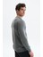Erkek Slim Fit Likralı Akrilik Kumaş V Yaka Kareli Kazak K0KRO0860 4