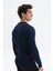 Erkek Slim Fit Likralı Akrilik Kumaş V Yaka Kareli Kazak K0KRO0860 4