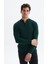 Erkek Slim Fit Likralı Akrilik Kumaş Yarım Yaka Triko Kazak K0KRO0864 2