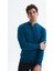 Erkek Slim Fit Likralı Akrilik Kumaş Yarım Yaka Triko Kazak K0KRO0864 2