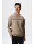 Erkek Slim Fit Su Geçirmeyen Scuba Kumaş Interlok Bisiklet Yaka Sweatshirt K28124988801 3