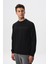 Erkek Slim Fit Su Geçirmeyen Scuba Kumaş Interlok Bisiklet Yaka Sweatshirt K28124988801 3