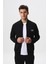 Erkek Slim Fit Scuba Su Geçirmeyen Kumaş Basic Kol Cepli Tam Fermuar Kolej Yaka Sweatshirt K28324988301 1