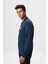 Erkek Slim Fit Scuba Su Geçirmeyen Kumaş Basic Kol Cepli Tam Fermuar Kolej Yaka Sweatshirt K28324988301 5