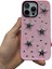 Yuax Apple iPhone 16 Pro Max Uyumlu Kılıf Kabartmalı Parlak Yıldız Figürlü Silikon Case Pembe 1