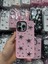 Yuax Apple iPhone 16 Pro Max Uyumlu Kılıf Kabartmalı Parlak Yıldız Figürlü Silikon Case Pembe 2