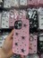 Yuax Apple iPhone 16 Pro Max Uyumlu Kılıf Kabartmalı Parlak Yıldız Figürlü Silikon Case Pembe 3