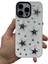 Yuax Apple iPhone 13 Uyumlu Kılıf Kabartmalı Parlak Yıldız Figürlü Silikon Case Beyaz 1