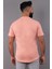 Pudra Rengi Erkek Tişört Oval Kesimli Slim Fit Tişört Standart Kesim (Psokt-S) 3