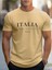 Italy Çizgili Baskılı Oversize Tshirt 1