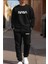 Eşofman Takımı Nasa Baskılı Unisex Kışlık Kalın Pamuklu Sweatshirt ve Eşofman Altı 2' Li Set 4