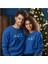 Sweatshirt Sevgili Combin Kalp Nabız Baskılı Pamuklu Kalın ve Yumuşak Ürün Içi Şardonlu 2 'li Set 1