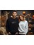 Sweatshirt Sevgili Combin Kalp Nabız Baskılı Pamuklu Kalın ve Yumuşak Ürün Içi Şardonlu 2 'li Set 4