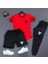 Eşofman Takımı Üçgen Baskılı Ünisex Yazlık Şort - T-Shirt - Eşofman Altı 3 Lü Set Combin Takım 1
