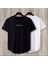 Brooklyn Baskılı Original Ünisex Yazlık T-Shirt 2 Li Set Takım 1