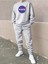 Eşofman Takımı Nasa Baskılı Ünisex Kışlık Sweatshirt ve Eşofman Altı 2 Li Set Combin Takım Pamuklu 2