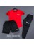 Nasa Baskılı Unisex Yazlık Şort T-Shirt Eşofman Altı 3 Lü Set Combin Takım 3