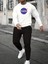 Eşofman Takımı Nasa Baskılı Ünisex Kışlık Sweatshirt ve Eşofman Altı 2 Li Set Combin Takım Pamuklu 2