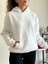 Beyaz 3 Iplik Şardonlu Kışlık Kalın Kapüşonlu Sweatshirt 2