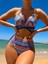 2 Parça Boyun Askılı Çapraz Sırt Bağcıklı Bikini Seti 1