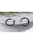 Çelik Siyah Renk Yaylı Sıkıştırmalı Halka Küpe, Kararma Yapmaz, 2 Li Set, 12 mm 1