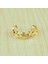Deliksiz Sıkıştırma Fake Küpe Ear Cuff Piercing Altın Rengi 1