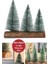 3 Lü Set Nevada Mini Çam Ağaçları Meşe Kütük Üzerinde yılbaşı Hediyesi 16-12-10 cm 1
