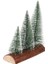 3 Lü Set Nevada Mini Çam Ağaçları Meşe Kütük Üzerinde yılbaşı Hediyesi 16-12-10 cm 4