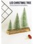 3 Lü Set Nevada Mini Çam Ağaçları Meşe Kütük Üzerinde yılbaşı Hediyesi 16-12-10 cm 5