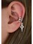Deliksiz Sıkıştırma Kuzey Yıldızı Sallantılı Ear Cuff Küpe 1