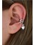 Deliksiz Sıkıştırma Kalp Sallantılı Ear Cuff Küpe 1