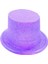 Floresan Mor Renk Simli Uzun Fötr Melon Şapka 12 cm 1