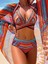 3 Parça Çapraz Askılı Bikini Takımı L Beden 2