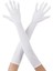 Beyaz Renk Dirseğe Kadar Uzun Kumaş Eldiven 40 cm 1